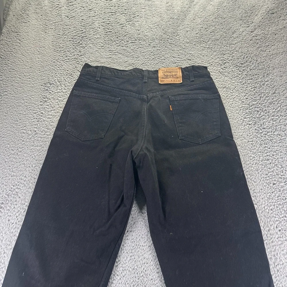 Vintage‎ Levi's 550 Orange Tab Jeans Mens 38x35 Black Denim Straight Relaxed USA